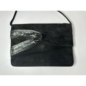 Vintage Jacobson’s made in Italy Black leather Suede Shoulder bag Clutch Purse